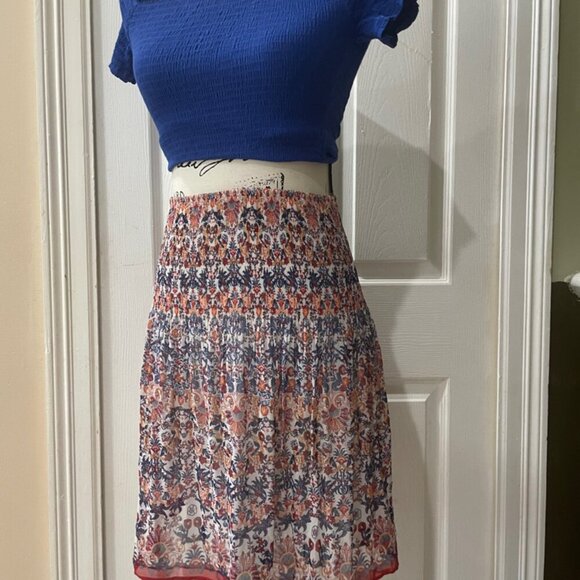 MAX STUDIO SKIRT RUFFLE ASYMMETRICAL BOHO SKIRT SIZE MEDIUM - Picture 3 of 16
